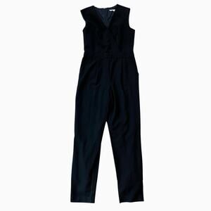Trina Turk Women's Jumpsuit Size 6 Black "Lindsay" Pleated Minimalist Chic